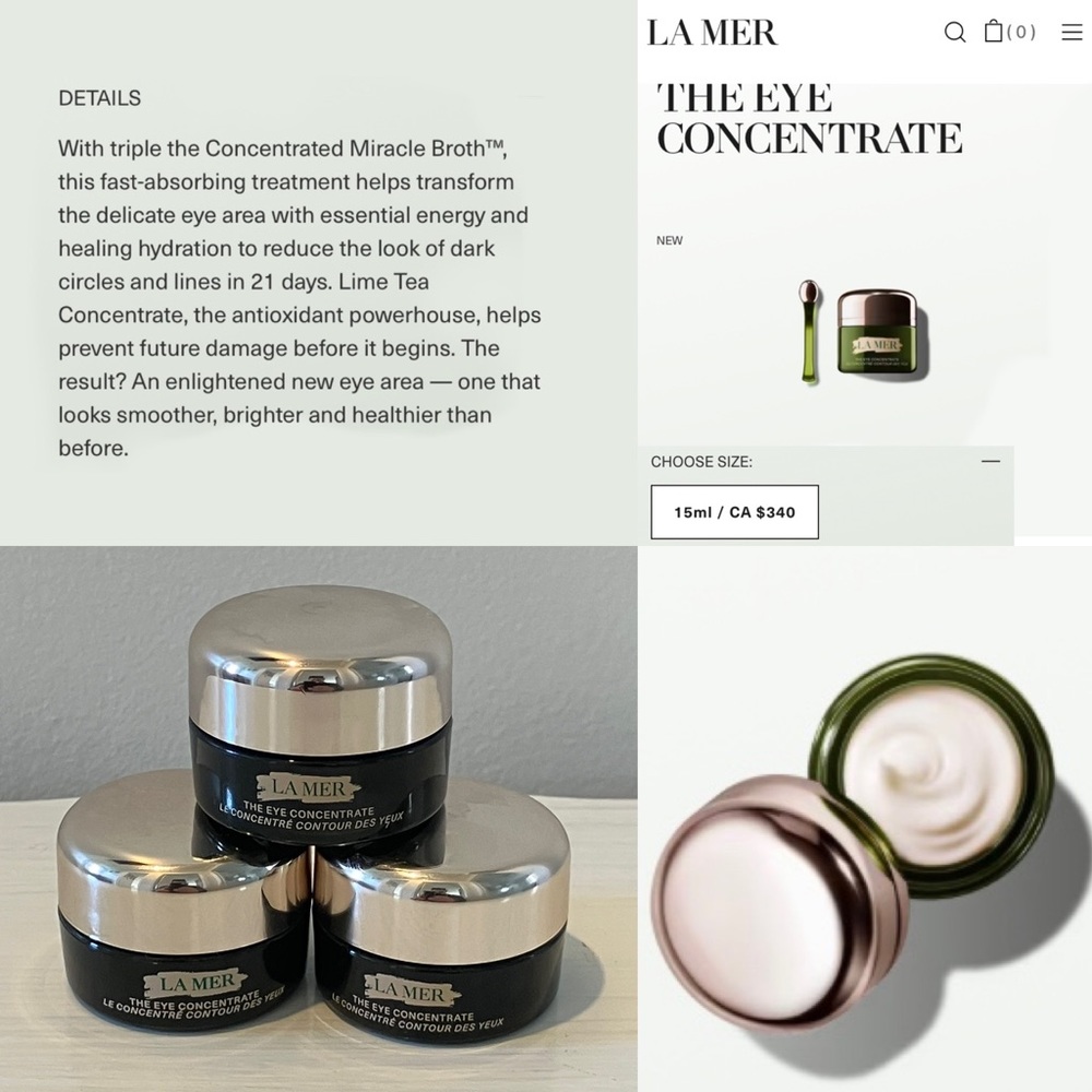 15ML La Mer The Eye Concentrate Unopened